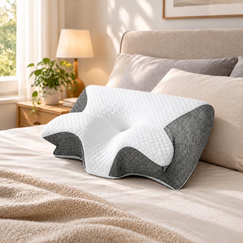 Memory Foam Orthopedic Pillow Neck Pain - Breathable Orthopedic Memory Foam Neck Pillow