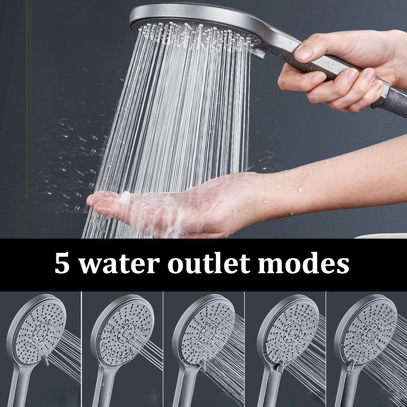 Black 5 Modes Shower Head Adju - High Pressure Shower Head Handheld recension och pris