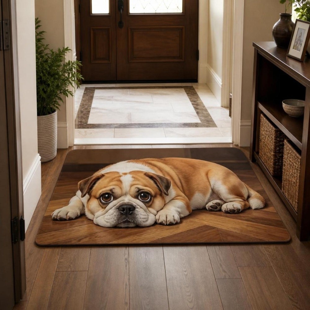 Fun Non-slip Dog Pattern Doorm - Quick Dry Diatomite Bath Mat recension och pris