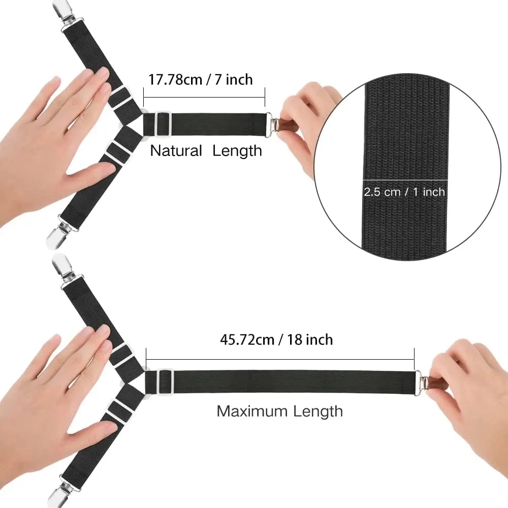 4pcs Adjustable Bed Sheet Fast - Bedding recension och pris