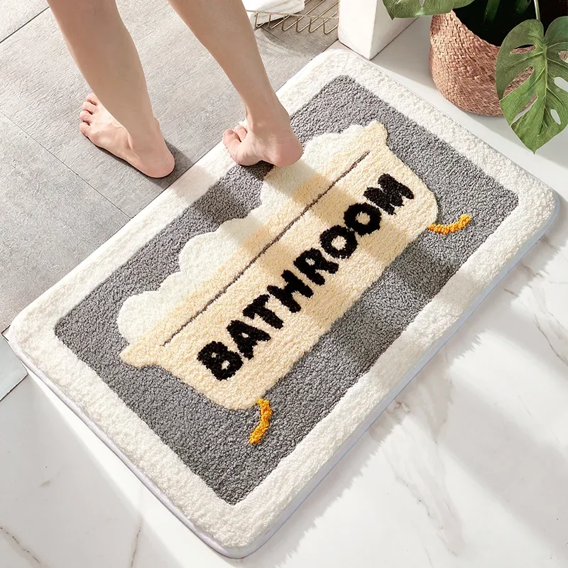 Bath Mat Non Slip Soft Faux Wo - Quick Dry Diatomite Bath Mat recension och pris