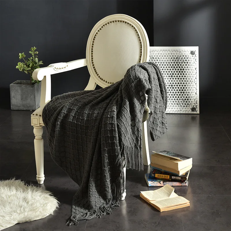 Mustard Yellow Textured Knit T - Boho Throw Blanket Fringe recension och pris