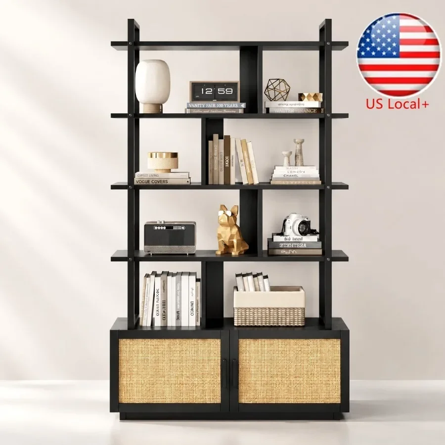 5-Tier Rattan Bookshelf with S - Storage & Organization recension och pris