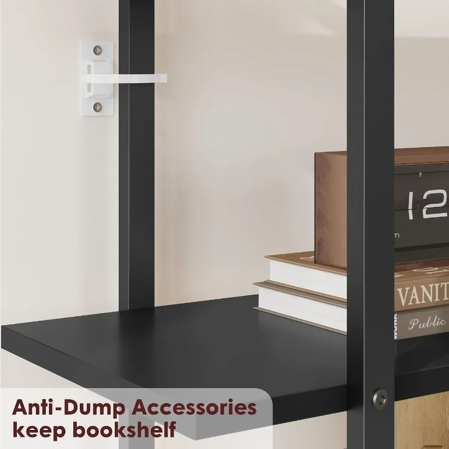 5-Tier Rattan Bookshelf with S - Storage & Organization recension och pris