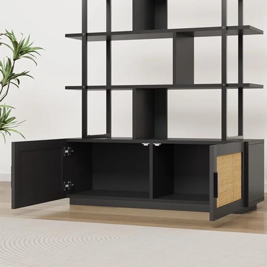 5-Tier Rattan Bookshelf with S - Storage & Organization recension och pris