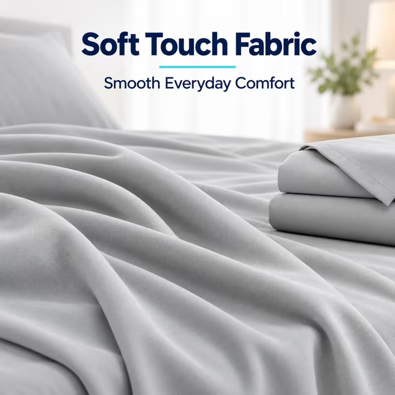 3/4pcs Bed Sheet Set, Soft Bre - Fitted Bed Sheets Deep Pocket recension och pris