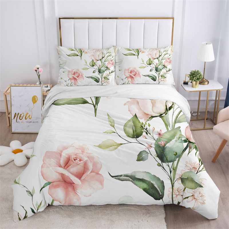 Rustic Flower White Bedding Se - Aesthetic Floral Duvet Cover recension och pris