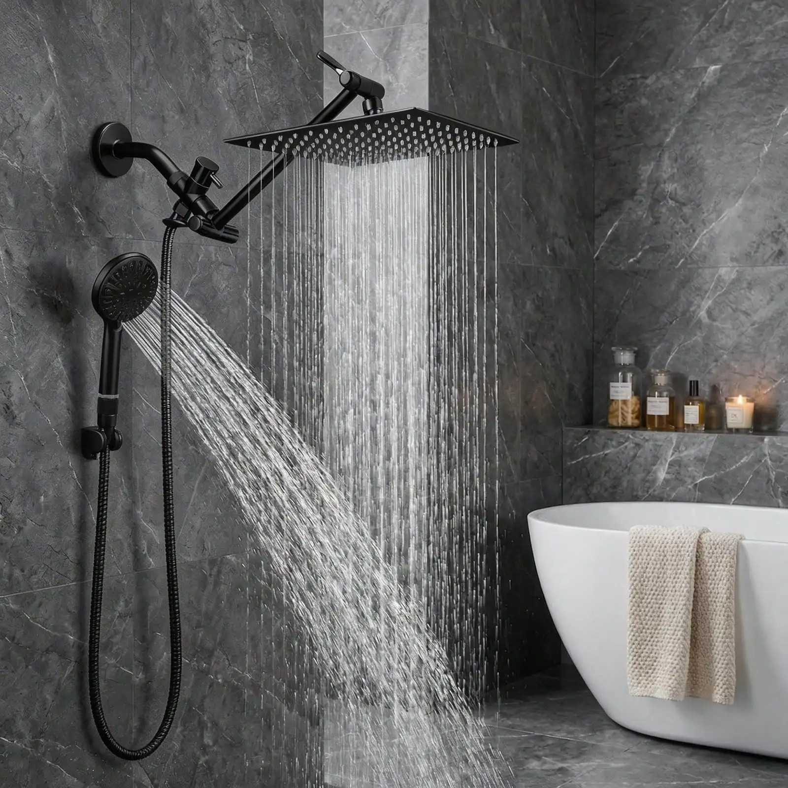 Dual Shower Head With Handheld - High Pressure Shower Head Handheld recension och pris