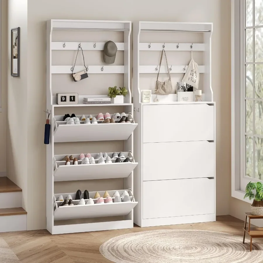 Tall shoe cabinet with coat ra - Storage & Organization recension och pris