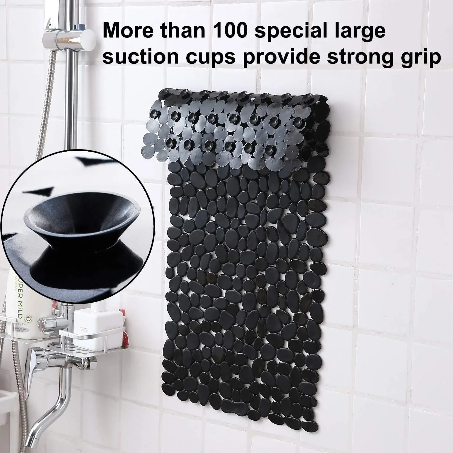 Non-Slip Pebble Shower Mat 40x - Quick Dry Diatomite Bath Mat recension och pris