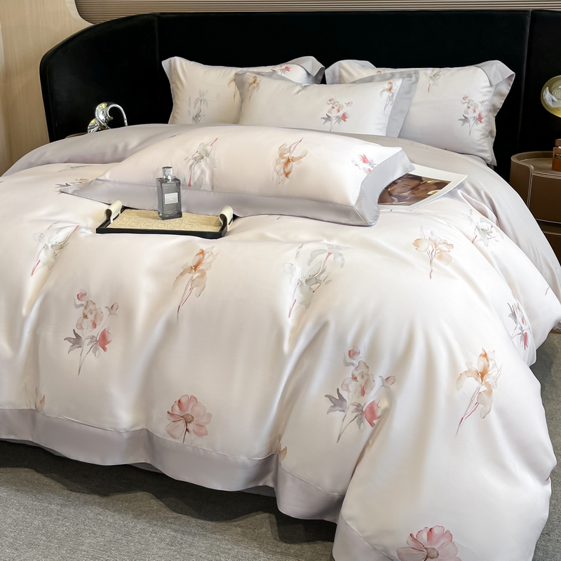 Flowers Printing Bedding Set L - Aesthetic Floral Duvet Cover recension och pris