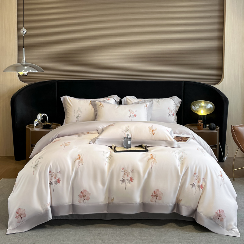 Flowers Printing Bedding Set L - Aesthetic Floral Duvet Cover recension och pris
