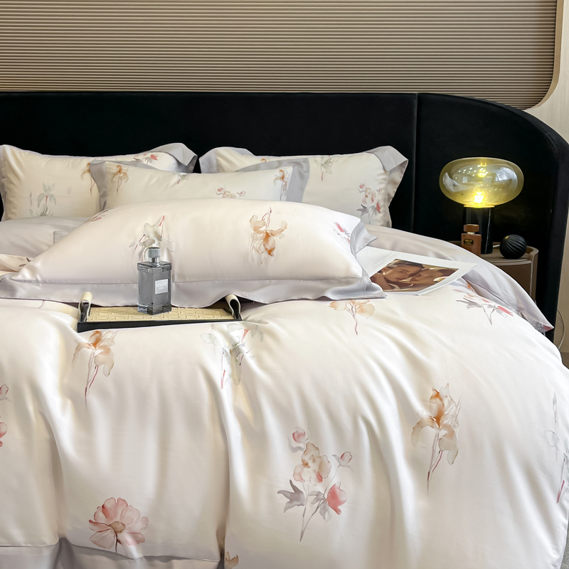 Flowers Printing Bedding Set L - Aesthetic Floral Duvet Cover recension och pris